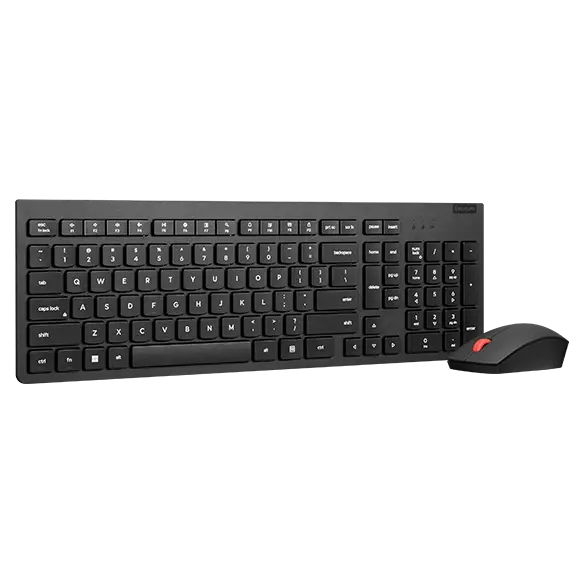 Pack Lenovo Essential Wireless Gen 2 – Clavier et Souris Sans Fil, AZERTY Français, Noir