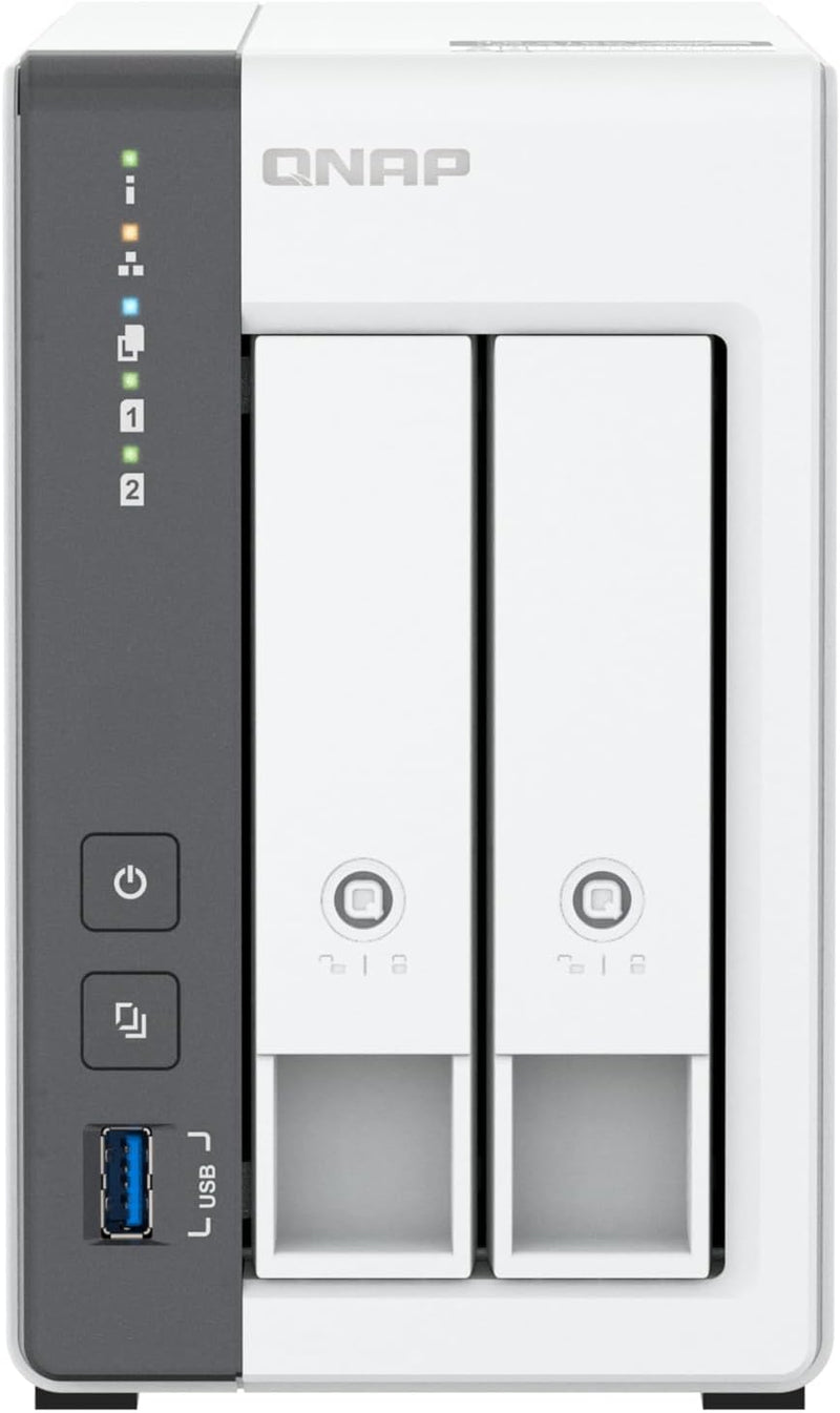 Serveur NAS 2 Baies QNAP – Stockage en Réseau sans disque (Diskless), Cloud Privé & Sauvegarde