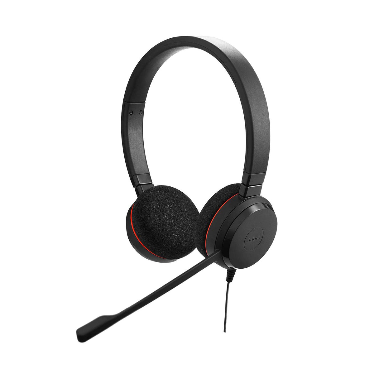 Jabra Evolve 20 UC Duo – Casque Professionnel Filaire USB, Micro Anti-bruit, Gestion des Appels, Noir