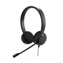 Jabra Evolve 20 UC Duo – Casque Professionnel Filaire USB, Micro Anti-bruit, Gestion des Appels, Noir