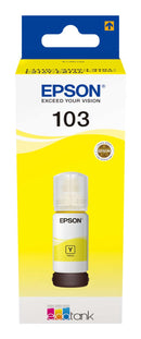 Bouteille d'Encre Epson 103 Jaune – Recharge Originale EcoTank 65ml
