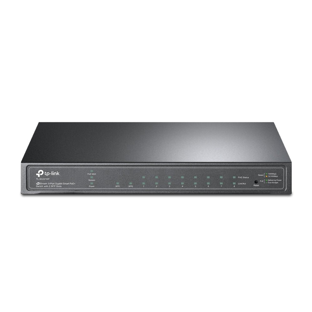 TP-Link JetStream TL-SG2210P – Switch 8 Ports Gigabit PoE+ et 2 SFP