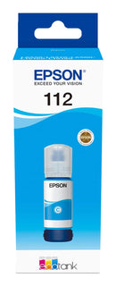 Bouteille d'Encre Epson 112 Cyan – Encre Pigmentaire EcoTank 70ml
