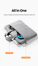 Housse de Protection UGREEN pour PC Portable 13-13.9" – Imperméable, Antichoc, Design Mince, Gris