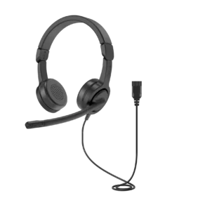 Axtel M2 Duo QD – Casque Professionnel Binaural, Micro Antibruit Haute Performance, Connectique Quick Disconnect (QD)