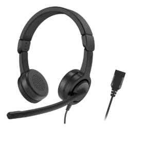 Axtel M2 Duo QD – Casque Professionnel Binaural, Micro Antibruit Haute Performance, Connectique Quick Disconnect (QD)