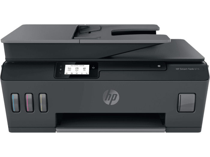 Imprimante Multifonction HP Smart Tank 615 – Couleur, Wi-Fi, USB 2.0, Bluetooth LE, Télécopie, ADF