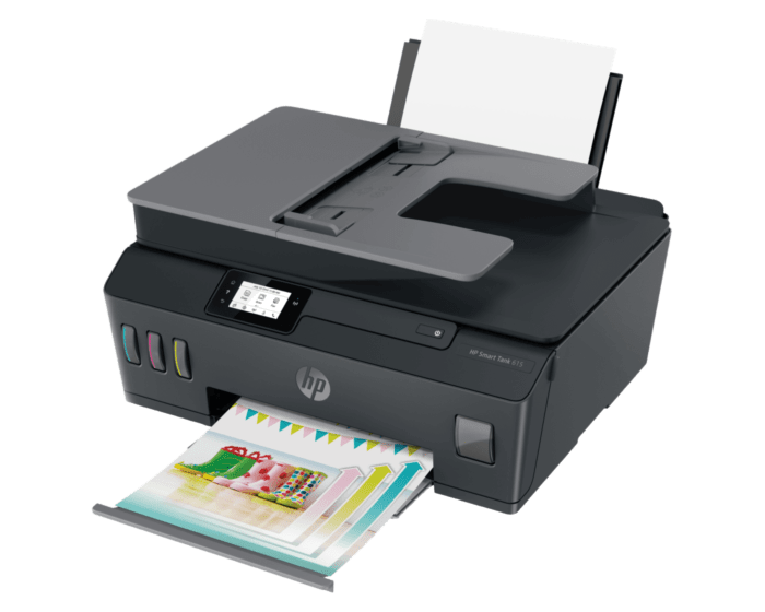 Imprimante Multifonction HP Smart Tank 615 – Couleur, Wi-Fi, USB 2.0, Bluetooth LE, Télécopie, ADF