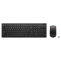 Pack Lenovo Essential Wireless Gen 2 – Clavier et Souris Sans Fil, AZERTY Français, Noir