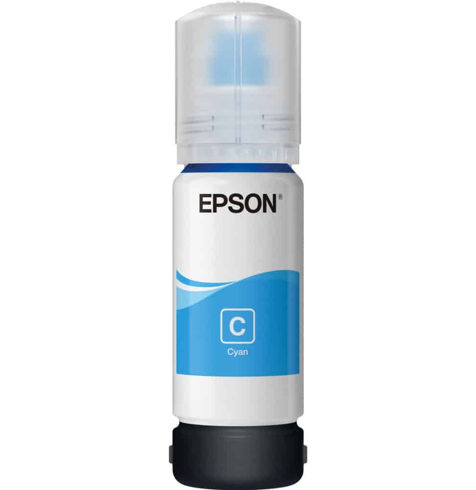 Bouteille d'Encre Epson 101 Cyan – Recharge Originale EcoTank 70ml