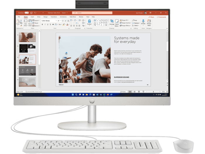 HP ProOne 240 G10 All-in-One – Écran 23.8" Full HD, Intel Core i3-N300 (8 Cœurs), 8GB RAM, 256GB SSD NVMe, WiFi 6 & Bluetooth – PC Professionnel Performant