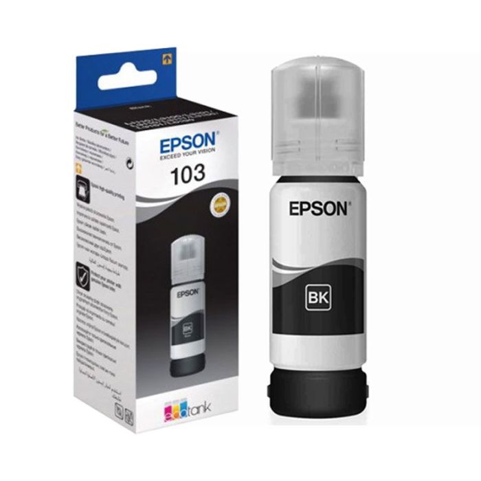 Bouteille d'Encre Epson 103 Noir – Encre Originale EcoTank 65ml