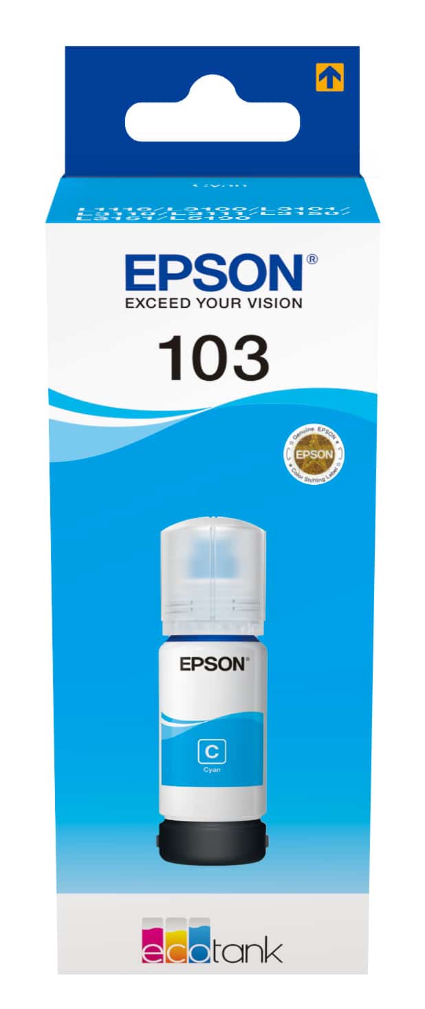 Bouteille d'Encre Epson 103 Magenta – Recharge Originale EcoTank 65ml
