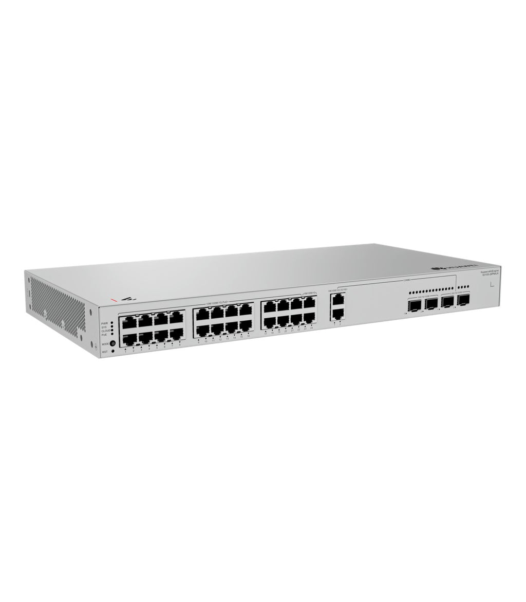 Huawei S310S-26PN4JX – Switch 26 Ports PoE+ (400W), 2 Combo 2.5G et 2 SFP+ 10GE