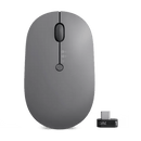 Souris Professionnelle Lenovo Go Multi-Device – Rechargeable (USB-C), Bluetooth 5.0 & Sans Fil 2.4GHz, Gris