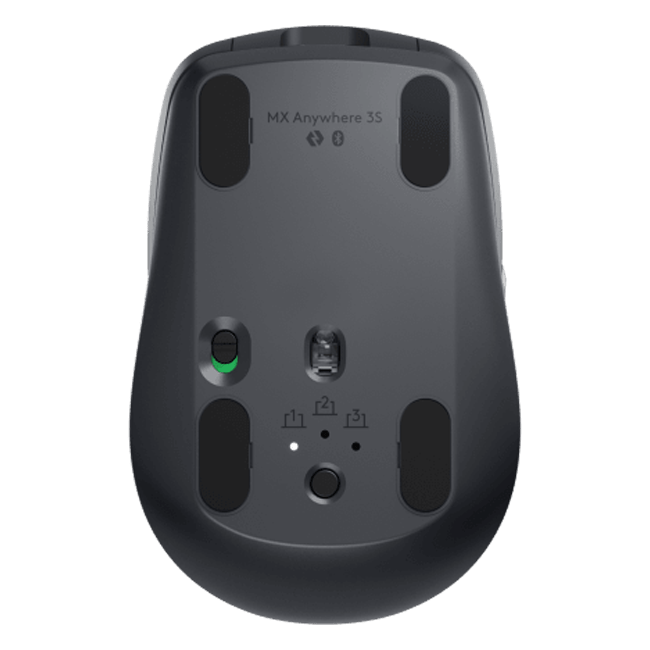 Souris Sans Fil Logitech MX Anywhere 3S – Performance 8K DPI, Connectivité Double (BT/2.4GHz), Graphite