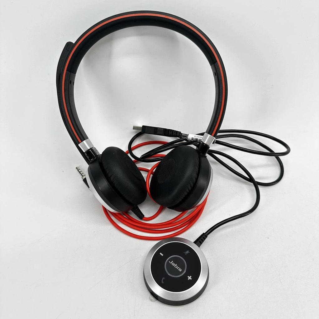 Jabra Evolve 40 UC Stereo – Casque Filaire USB & Jack 3,5 mm, Réduction de Bruit Passive, Busylight, Certifié UC