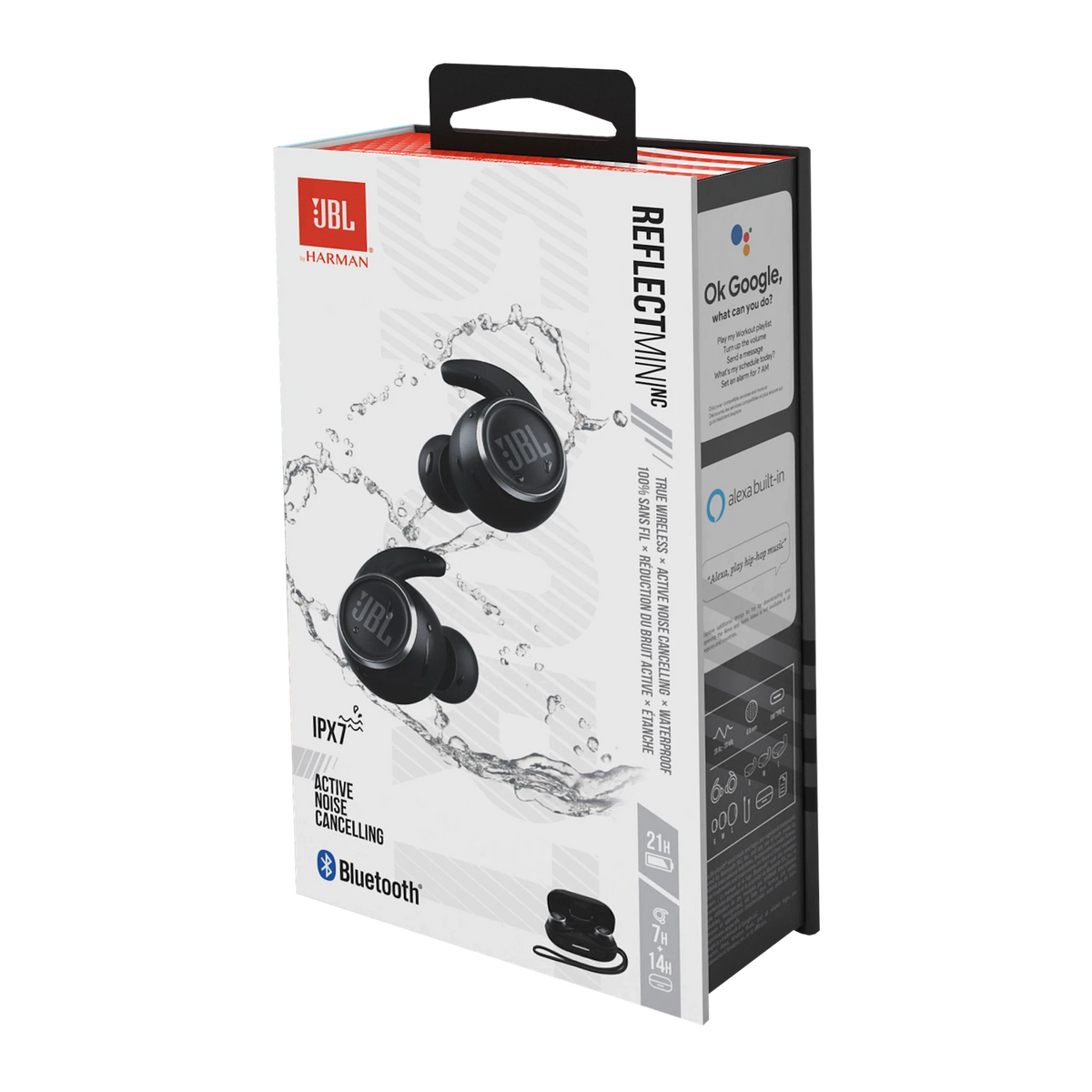 JBL Reflect Mini NC – Écouteurs de Sport Sans Fil, Réduction de Bruit Active, Étanchéité IPX7, 21h d'Autonomie