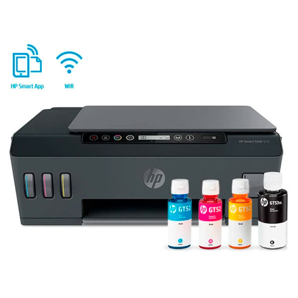 Imprimante Multifonction HP Smart Tank 515 – Couleur, Wi-Fi, USB 2.0, Bluetooth LE, 22 ppm